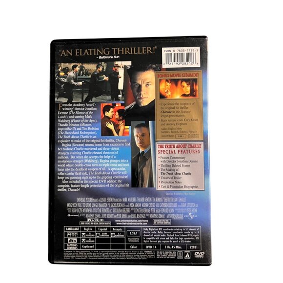 The Truth About Charlie 2002 DVD Thiller Mark Wahlberg Thandiwe Newton Pre-Owned - Picture 2 of 6